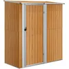 Image de Vidaxl Abri De Jardin Marron 180,5x97x209,5 Cm Acier GalvanisÃ©