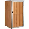 Image de Vidaxl Abri Ã Outils De Jardin Marron 88x89x161 Cm Acier GalvanisÃ©