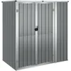 Image de Vidaxl Abri Ã Outils De Jardin Gris 161x89x161 Cm Acier GalvanisÃ©