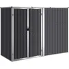 Image de Vidaxl Abri Ã Outils De Jardin Anthracite 225x89x161cm Acier GalvanisÃ©