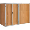 Image de Vidaxl Abri Ã Outils De Jardin Marron 225x89x161 Cm Acier GalvanisÃ©