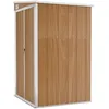 Image de Vidaxl Remise De Jardin Murale Marron 118x100x178 Cm Acier GalvanisÃ©
