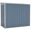 Image de Abri Murale En Acier GalvanisÃ© Avec Portes Doubles Fermables Et Toit InclinÃ© 118x194x178 Cm