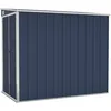 Image de Abri En Acier GalvanisÃ© Mural Avec Portes Doubles Fermables Et Toit InclinÃ© 118x194x178 Cm