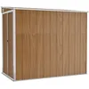 Image de Vidaxl Abri De Jardin Mural Marron 118x194x178 Cm Acier GalvanisÃ©