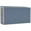 Image de Vidaxl Abri De Jardin Mural Gris 118x288x178 Cm Acier GalvanisÃ©