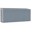 Image de Vidaxl Abri De Jardin Mural Gris 118x382x178 Cm Acier GalvanisÃ©