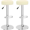 Image de vidaXL Tabourets de bar lot de 2 crÃ¨me tissu