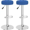 Image de vidaXL Tabourets de bar lot de 2 bleu tissu