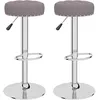 Image de vidaXL Tabourets de bar 2 pcs Taupe Tissu