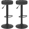 Image de vidaXL Tabourets de bar lot de 2 noir velours
