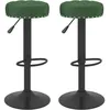Image de vidaXL Tabourets de bar lot de 2 vert foncÃ© velours