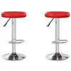 Image de vidaXL Tabourets de bar 2 pcs Rouge Similicuir