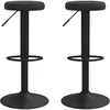 Image de vidaXL Tabourets de bar 2 pcs Noir Velours