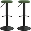 Image de vidaXL Tabourets de bar lot de 2 vert foncÃ© velours