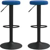 Image de vidaXL Tabourets de bar lot de 2 bleu velours