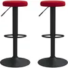 Image de vidaXL Tabourets de bar lot de 2 rouge bordeaux velours