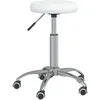 Image de vidaXL Chaise de bureau pivotante Blanc Similicuir