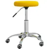Image de vidaXL Chaise pivotante de bureau Jaune moutarde Velours