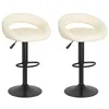 Image de vidaXL Tabourets de bar lot de 2 crÃ¨me velours