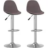 Image de vidaXL Tabourets de bar lot de 2 taupe tissu