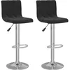 Image de vidaXL Tabourets de bar 2 pcs Noir Velours