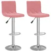 Image de vidaXL Tabourets de bar 2 pcs Rose Velours