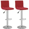 Image de vidaXL Tabourets de bar 2 pcs Rouge bordeaux Velours