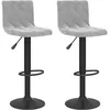 Image de vidaXL Tabourets de bar lot de 2 gris clair velours