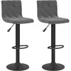 Image de vidaXL Tabourets de bar lot de 2 gris foncÃ© velours