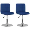 Image de Vidaxl Chaises Pivotantes De Salle Ã  manger 2 Pcs Bleu Tissu