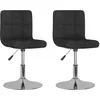 Image de vidaXL Chaises pivotantes Ã  manger lot de 2 noir tissu