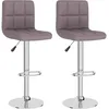 Image de vidaXL Tabourets de bar 2 pcs Taupe Tissu