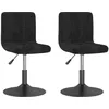 Image de vidaXL Chaises pivotantes Ã  manger lot de 2 noir velours