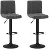 Image de vidaXL Tabourets de bar 2 pcs Noir Velours