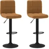 Image de vidaXL Tabourets de bar 2 pcs Marron Velours