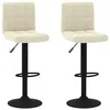 Image de Vidaxl Tabourets De Bar 2 Pcs CrÃ¨me Velours