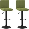 Image de vidaXL Tabourets de bar lot de 2 vert clair velours