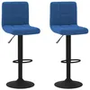 Image de vidaXL Tabourets de bar 2 pcs Bleu Velours