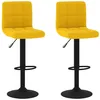 Image de vidaXL Tabourets de bar 2 pcs Jaune moutarde Velours
