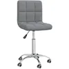 Image de vidaXL Chaise pivotante de bureau Gris clair Tissu