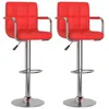 Image de vidaXL Tabourets de bar 2 pcs Rouge Similicuir