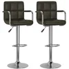 Image de vidaXL Tabourets de bar 2 pcs Marron Similicuir