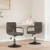 Image de vidaXL Chaises pivotantes de salle Ã  manger 2 pcs Gris foncÃ© Velours