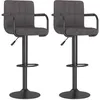 Image de vidaXL Tabourets de bar lot de 2 taupe tissu