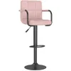 Image de vidaXL Tabouret de bar Rose Velours