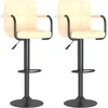 Image de Vidaxl Tabourets De Bar 2 Pcs CrÃ¨me Velours