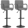 Image de vidaXL Tabourets de bar 2 pcs Gris clair Velours