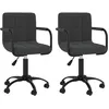Image de vidaXL Chaises pivotantes Ã  manger lot de 2 noir velours