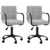 Image de Vidaxl Chaises Pivotantes De Salle Ã  manger 2 Pcs Gris Clair Velours